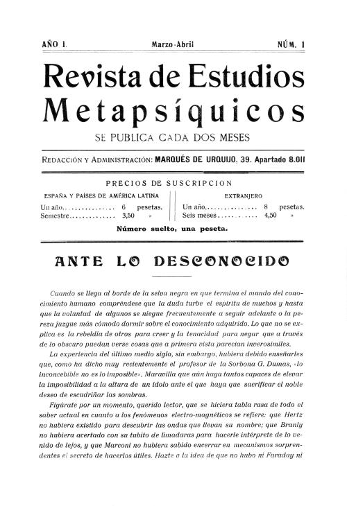Revista de Estudios Metapsíquicos